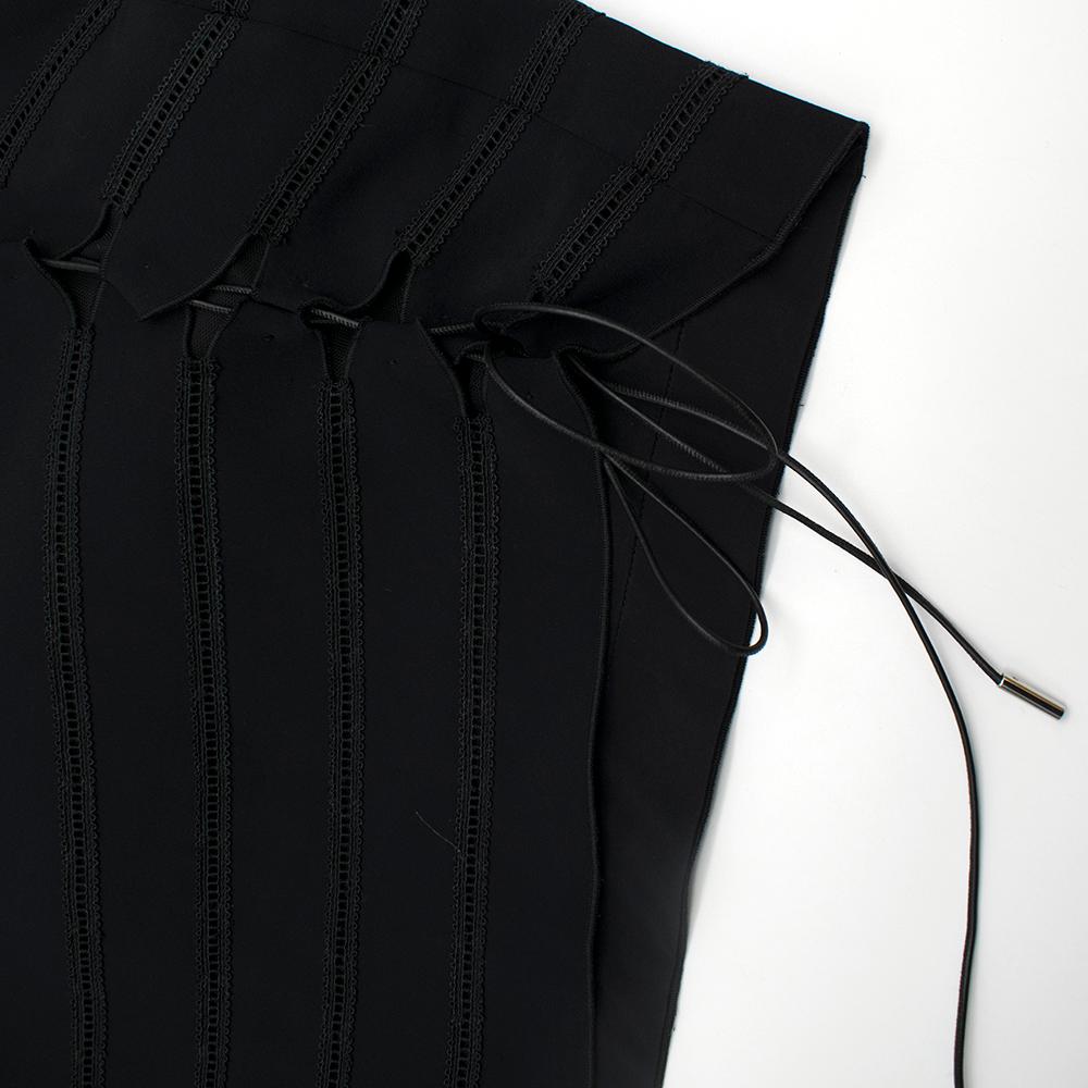 Antonio Berardi Black Draped Lace-Up Asymmetric Dress Size US 8 For Sale 5