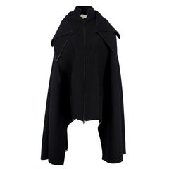 Antonio Berardi Black Wool-Blend Cape
