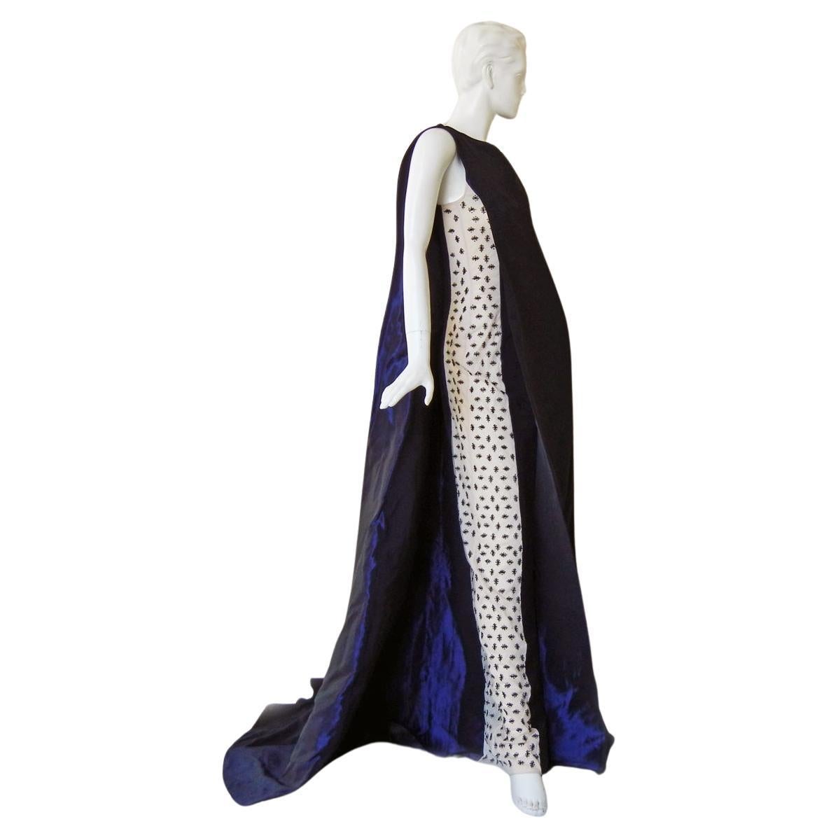 Antonio Berardi Extraordinary Runway Beaded Monastic Tabard Cady Dress Gown   For Sale