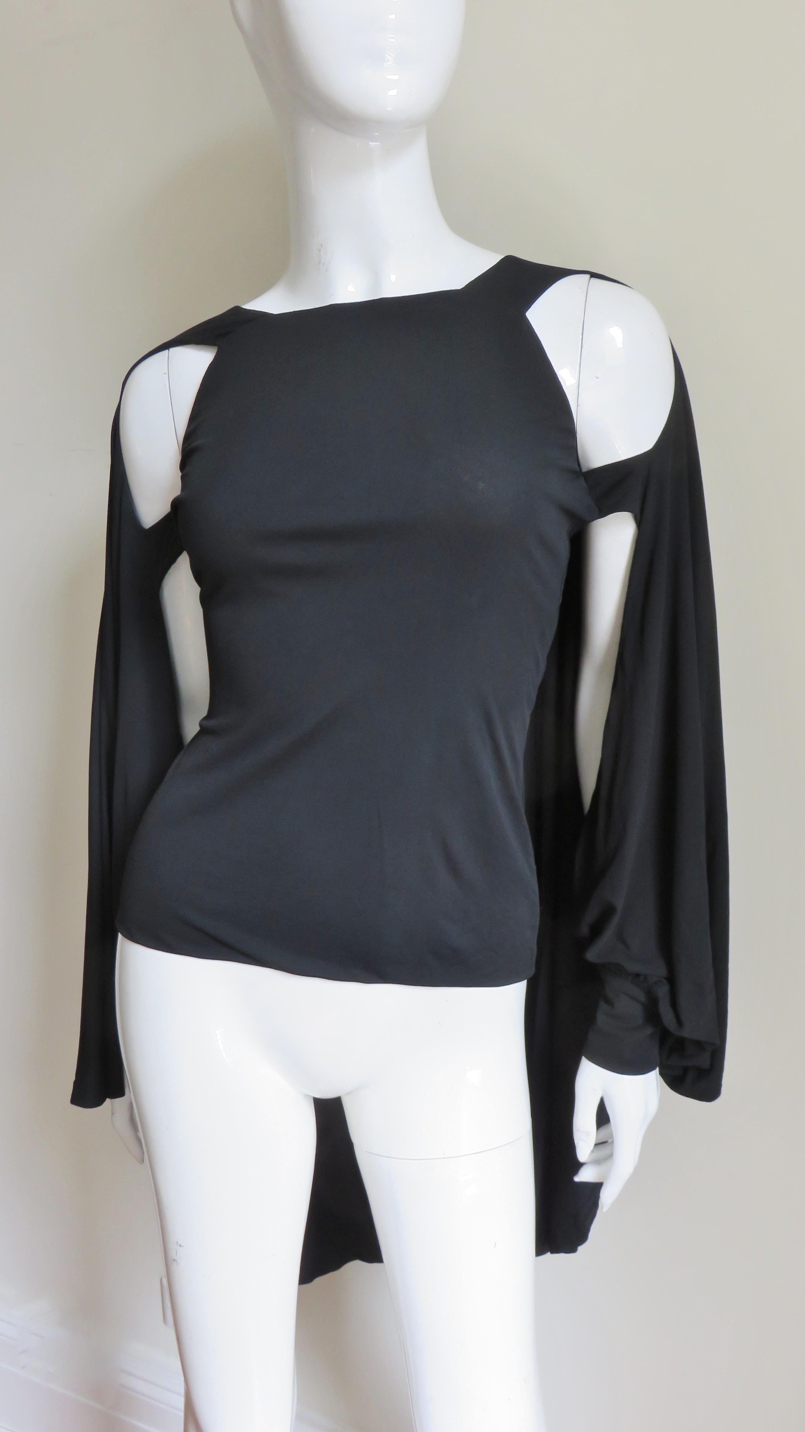 Antonio Berardi Neues Seidenumhang-Top mit Cape Damen im Angebot