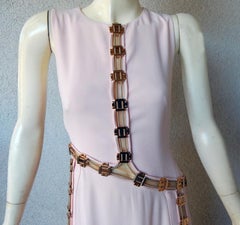 Antonio Berardi "Pretty in Pink"  Asymmetric Gown w/Rose Gold Hardware  NWT