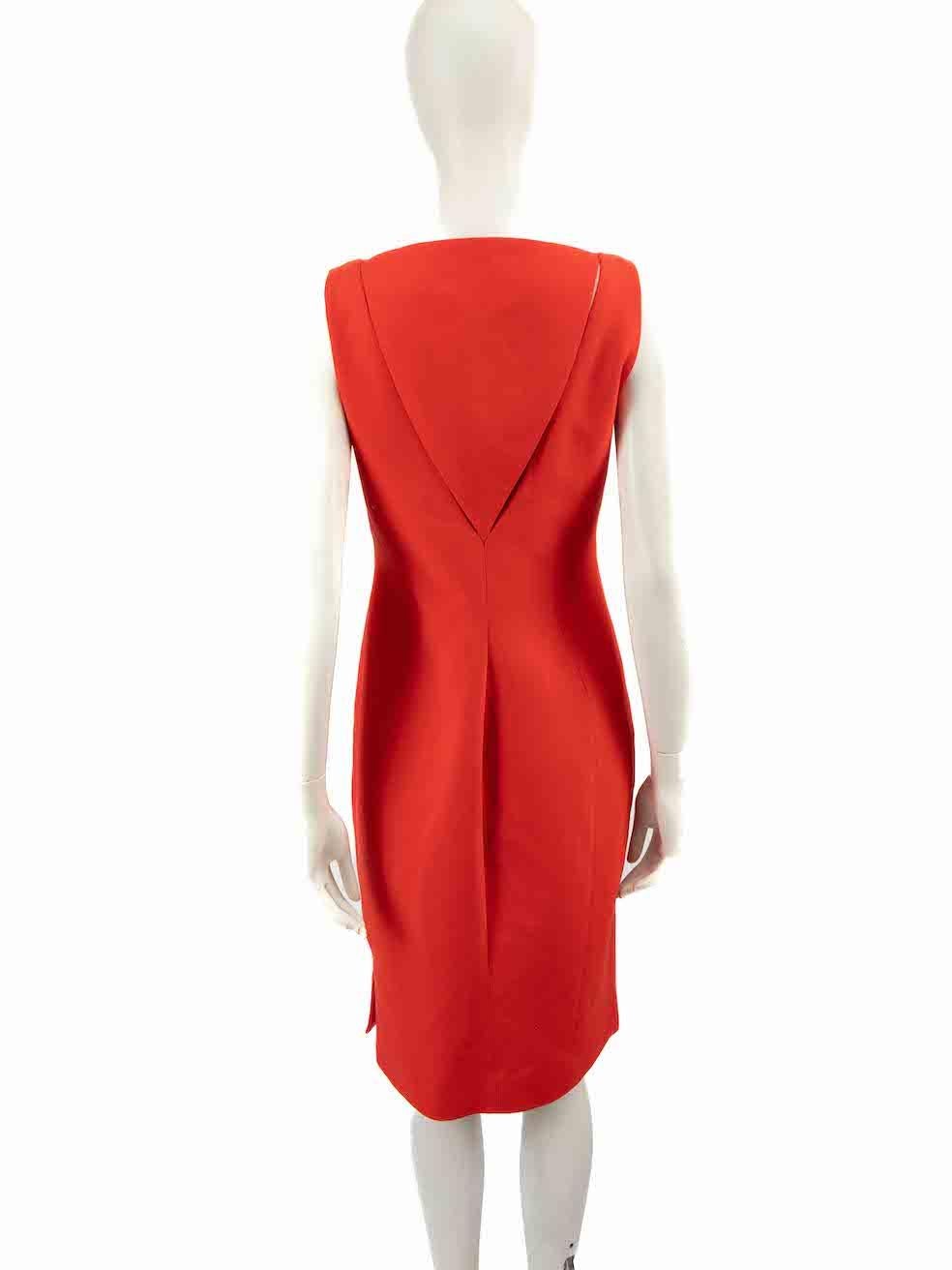 Antonio Berardi Red Side Zipper Detail Dress Size XL In Excellent Condition For Sale In London, GB