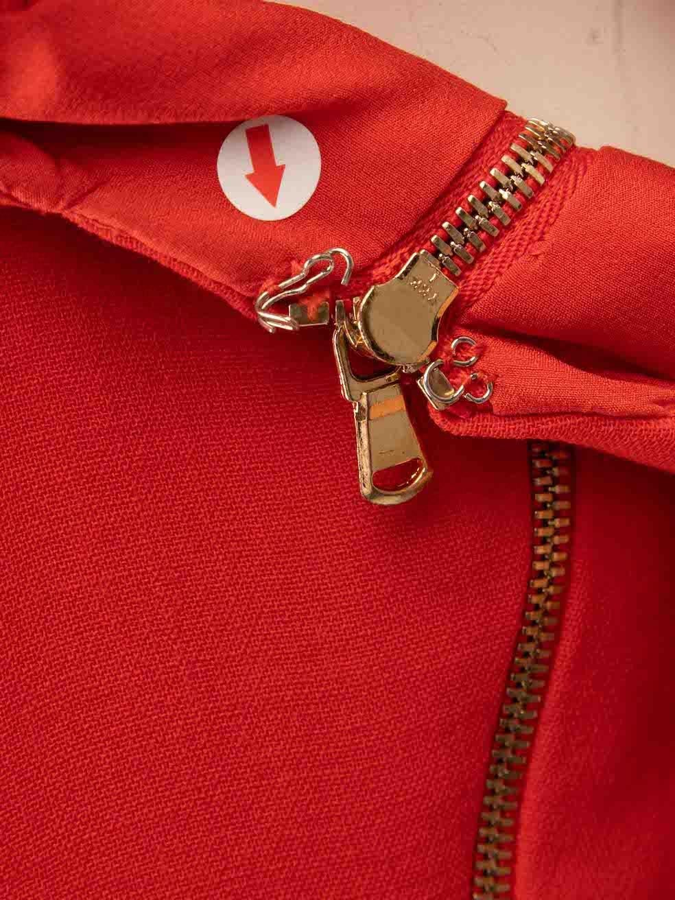 Women's Antonio Berardi Red Side Zipper Detail Dress Size XL For Sale