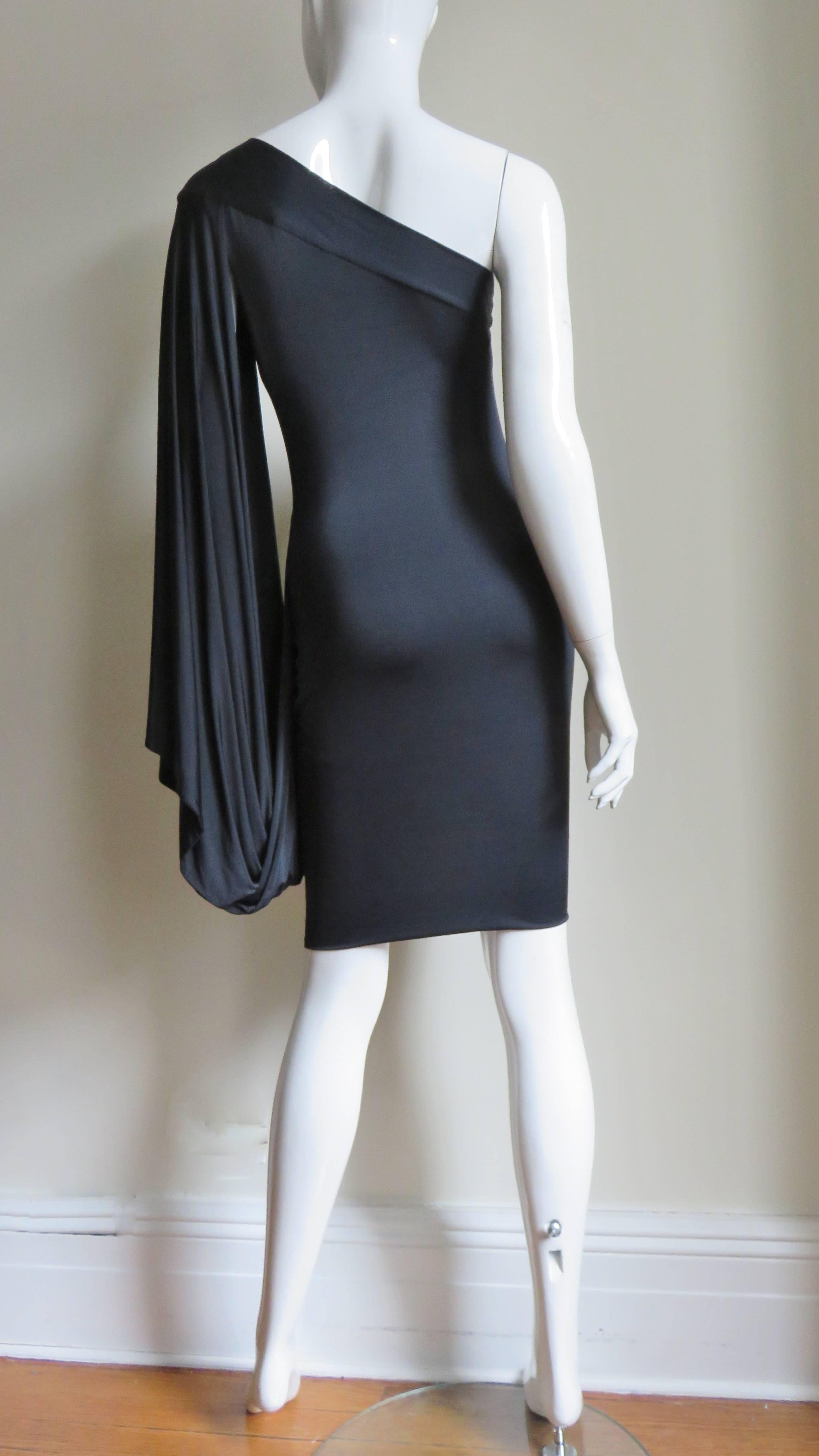 Antonio Berardi Silk Drape One Sleeve Dress For Sale at 1stDibs | silk ...
