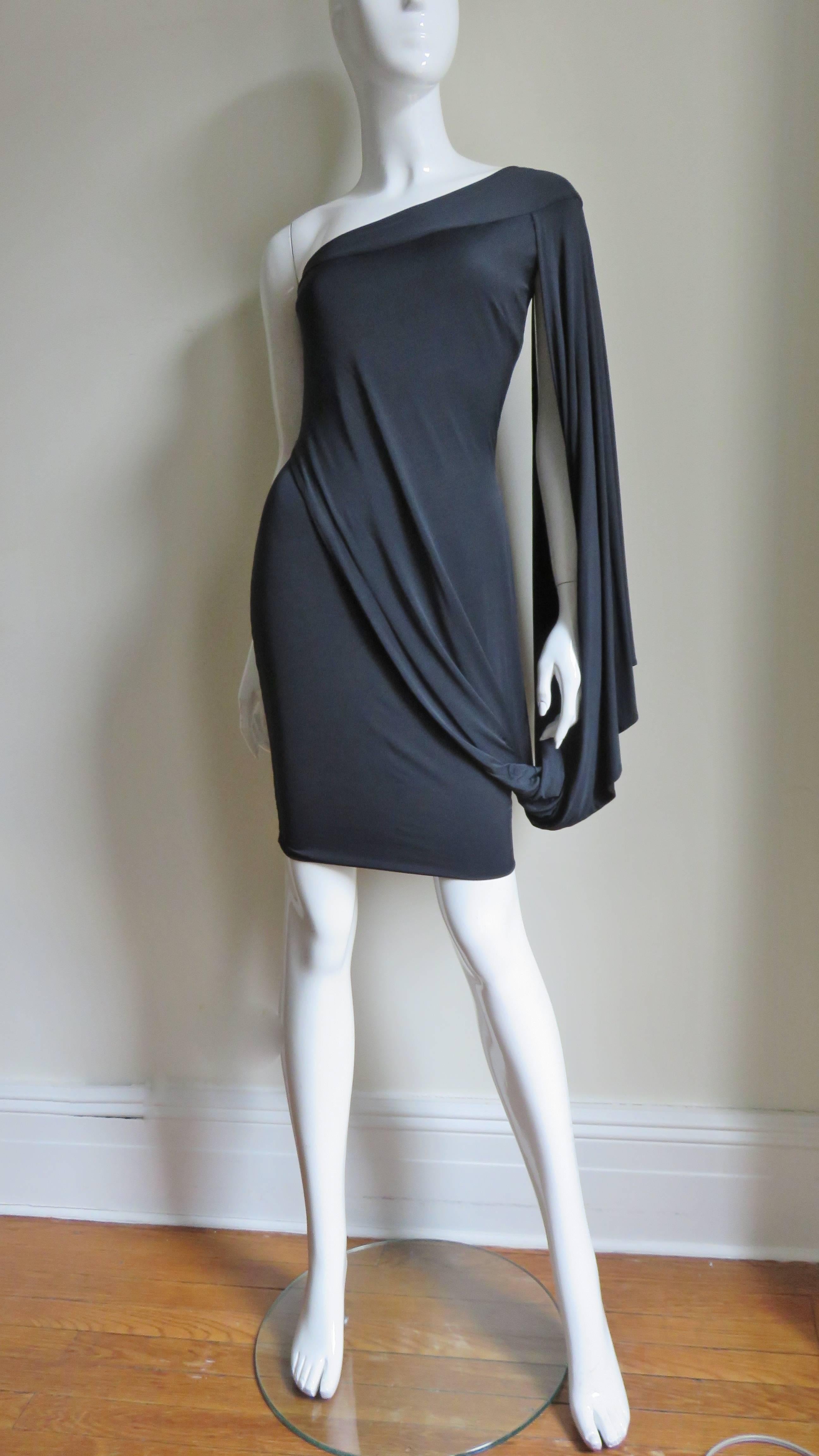 Antonio Berardi Silk One Sleeve Dress 1