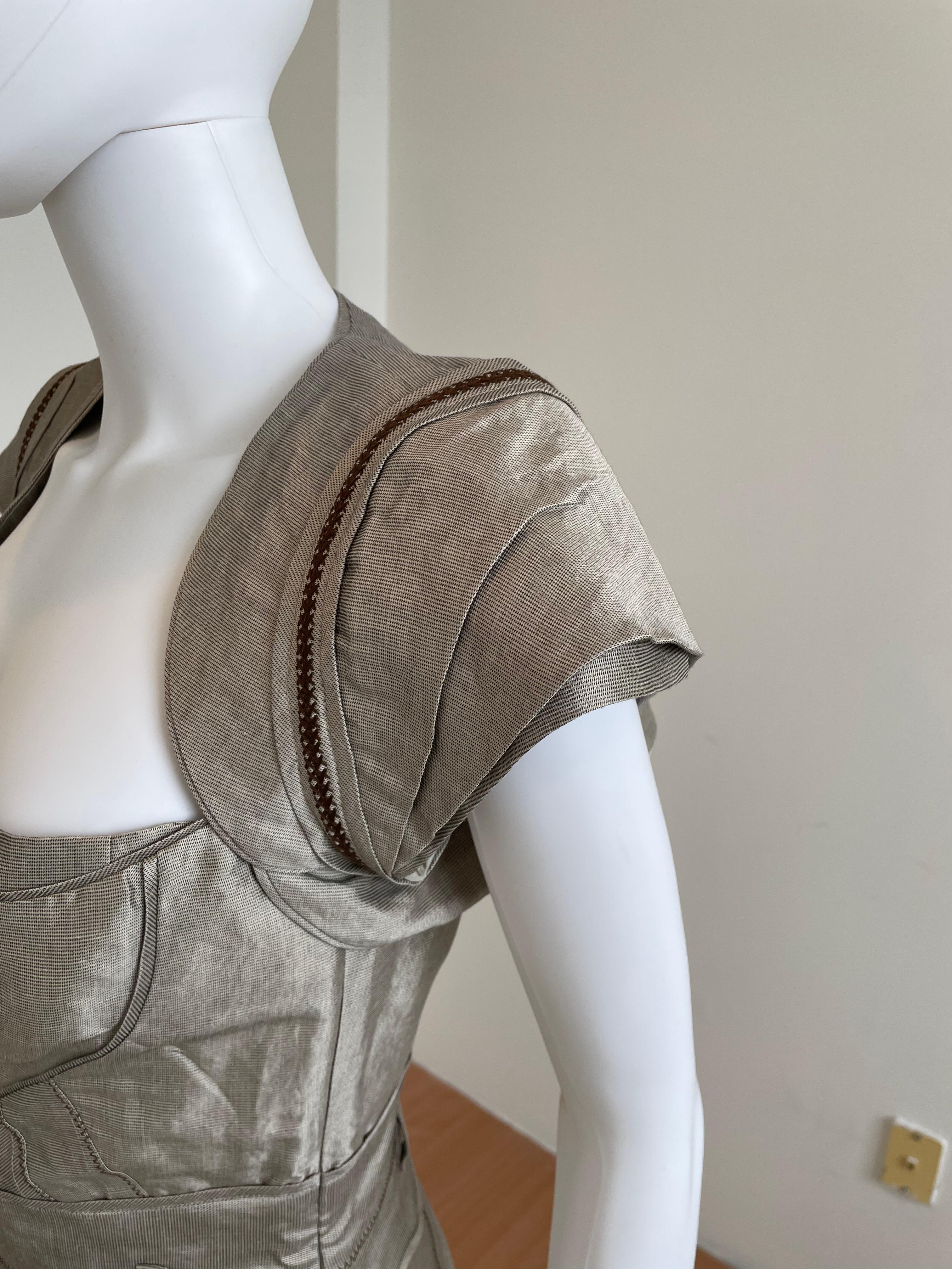 Antonio Berardi Structured Dress with Matching Caplet For Sale 2
