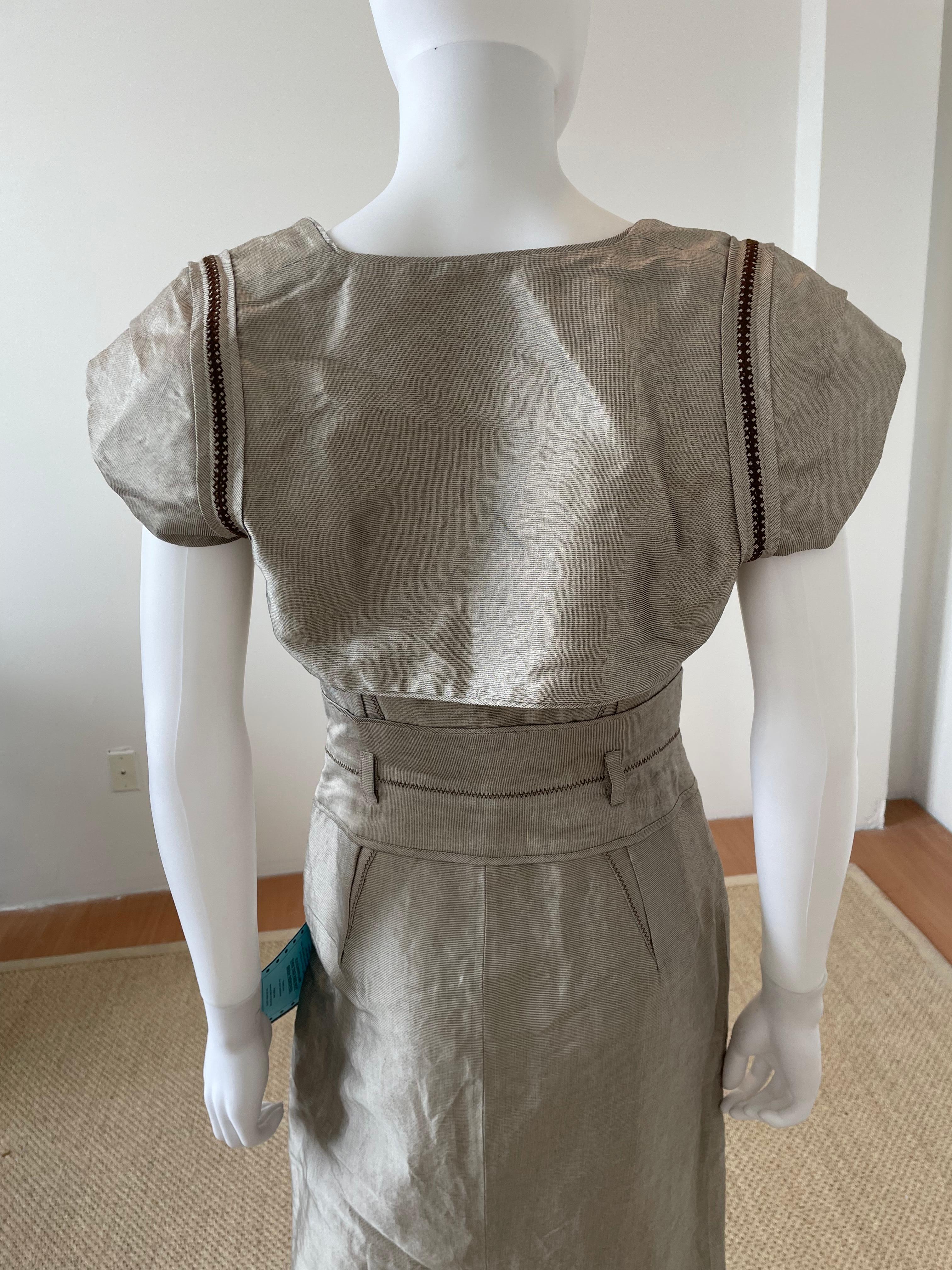 Antonio Berardi Structured Dress with Matching Caplet For Sale 3
