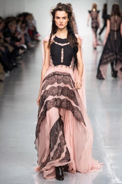Antonio Berardi Stunning Runway Boho Chic Voluminous Dress Gown