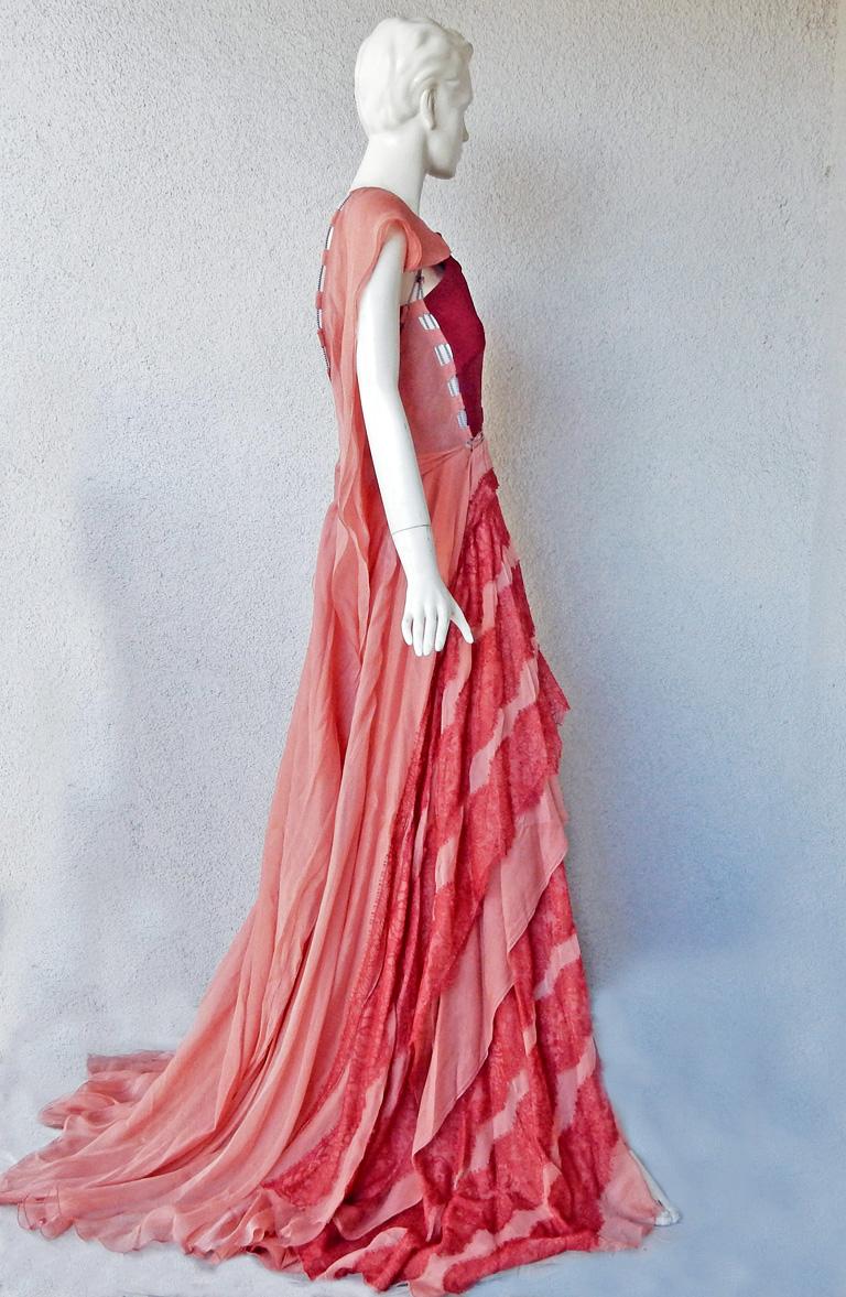 Antonio Berardi Impresionante Vestido Voluminoso Boho Chic de Pasarela en venta 1