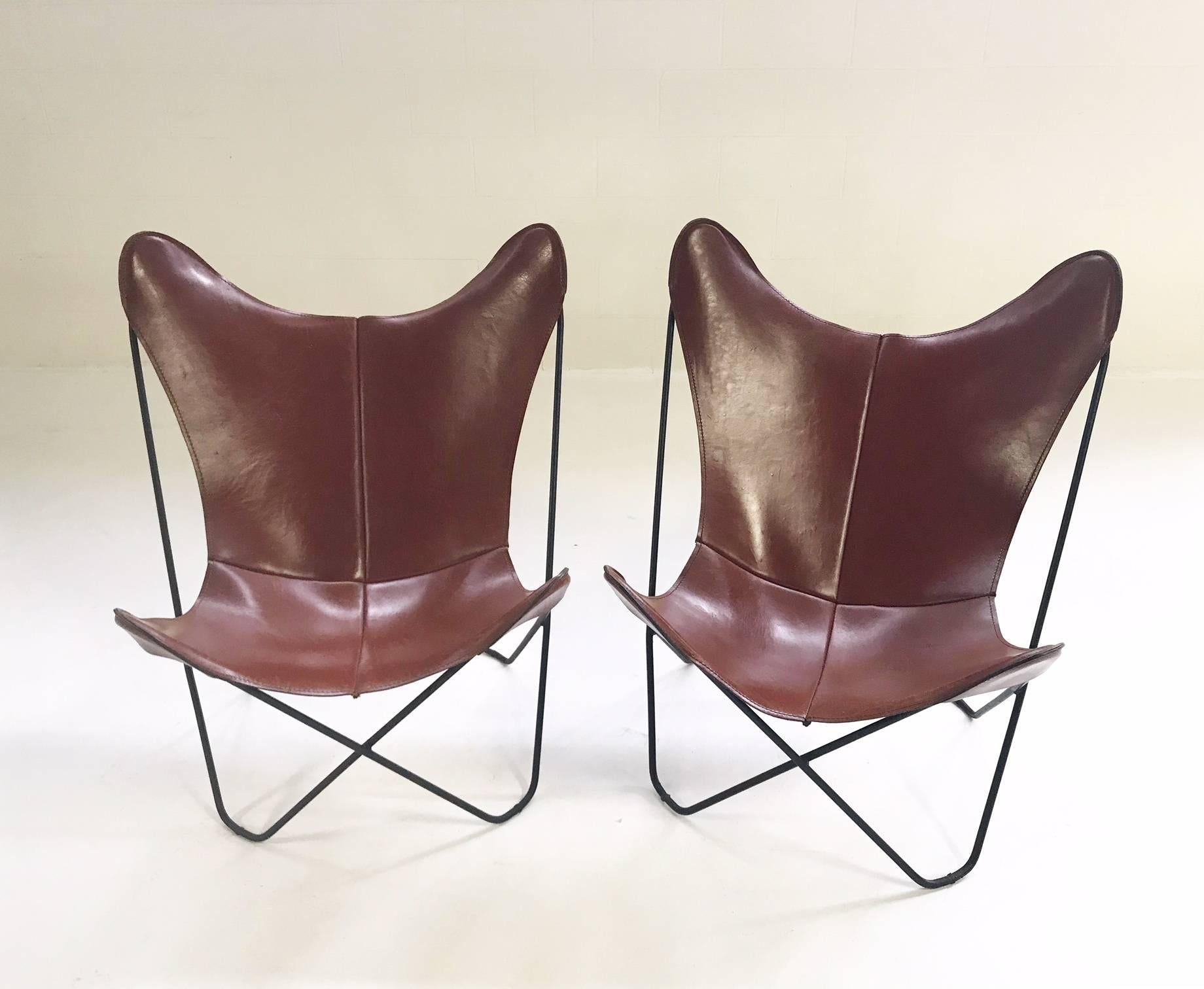 Antonio Bonet, Juan Kurchan, and Jorge Ferrari Hardoy for Knoll Butterfly Chairs In Good Condition In SAINT LOUIS, MO