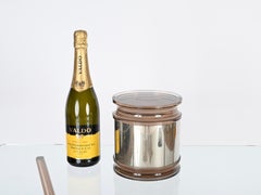 Cubitera o caja decorativa Antonio Botta en lucita y cromo, Italia, años 70