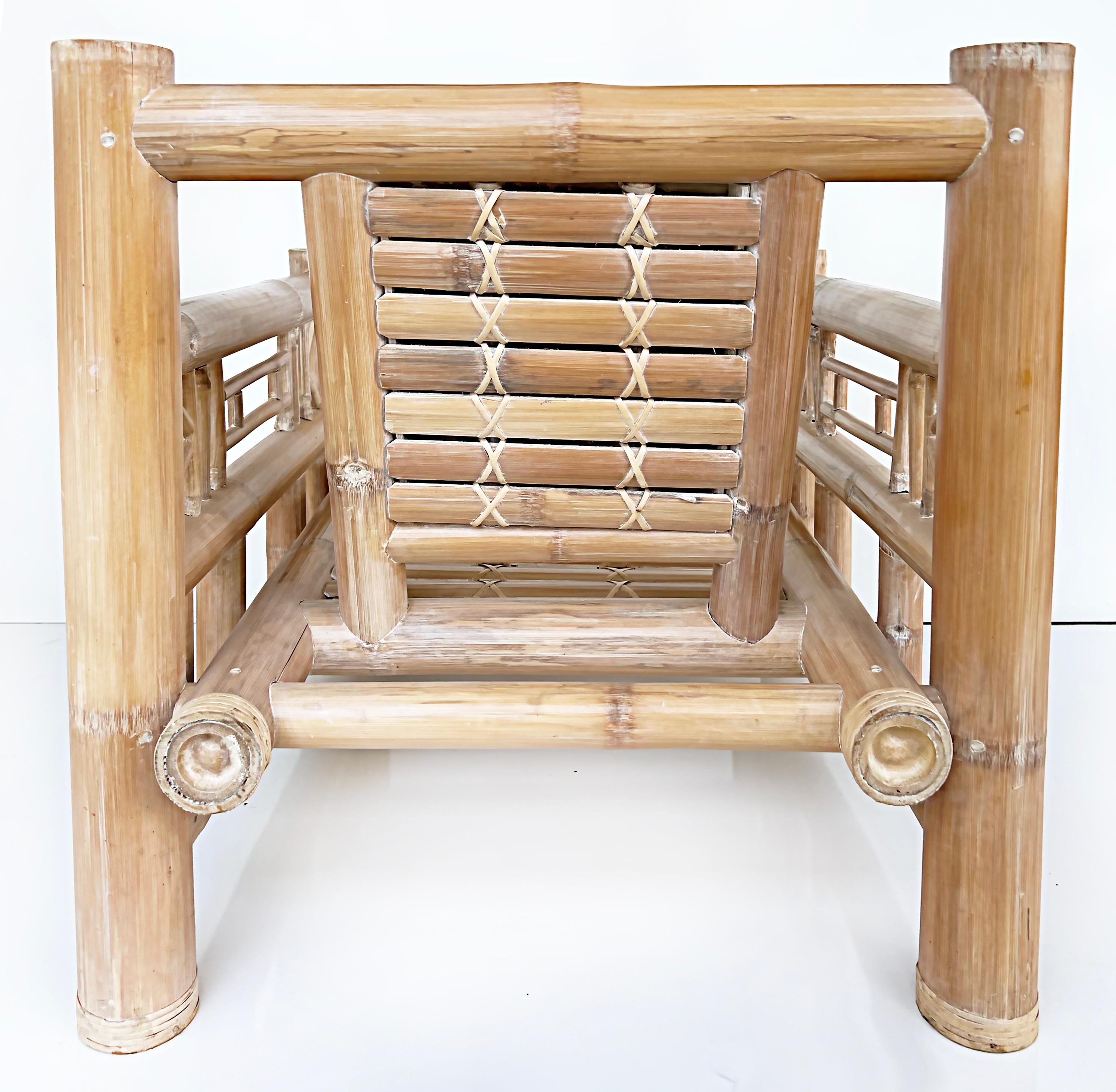 Antonio Budji Layug Style Vintage Coastal Bamboo Chair In Good Condition For Sale In Miami, FL