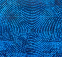 Antonio Buonfiglio - IL RE DEL MONDO - Blue - Oil Painting