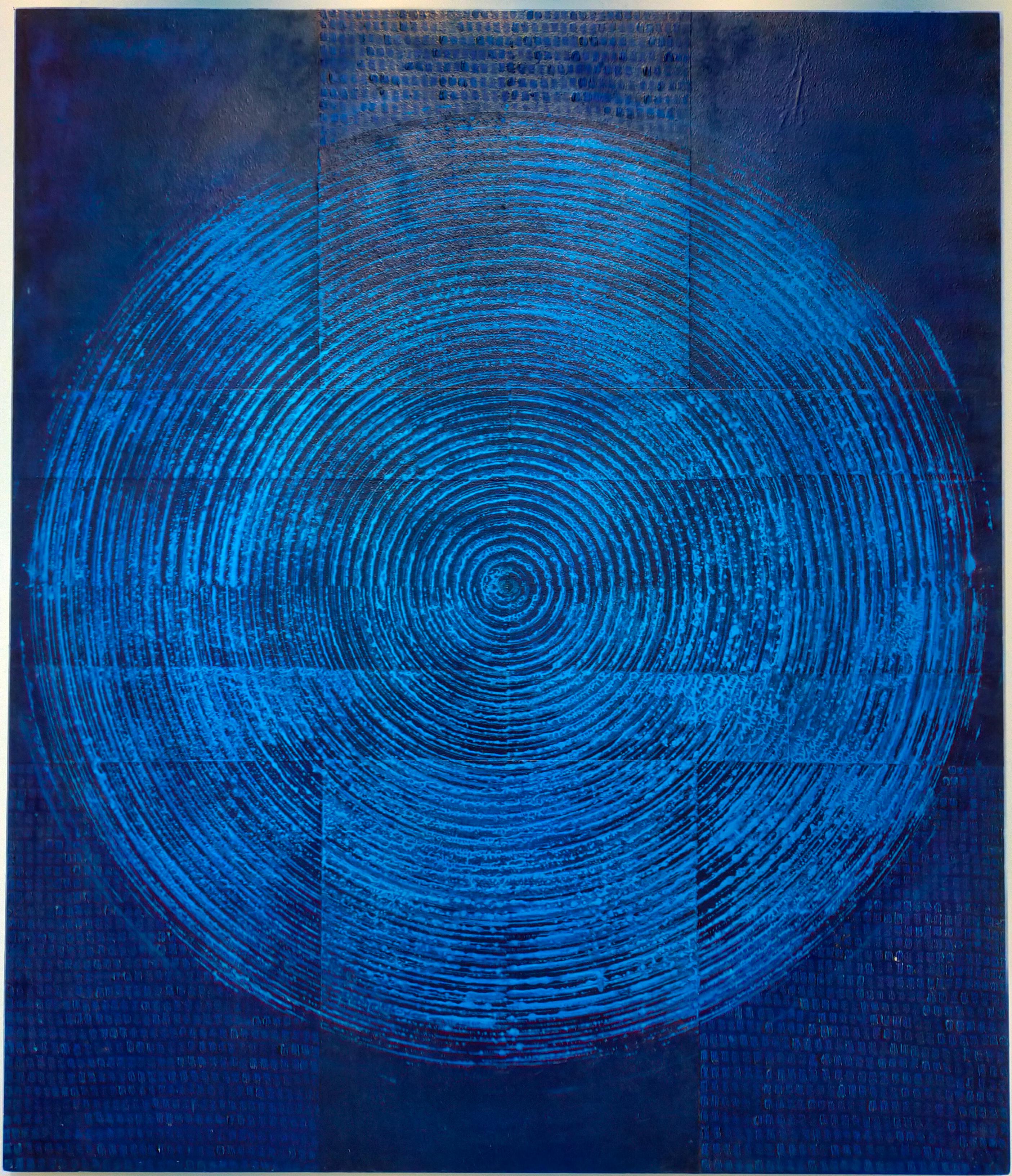 Antonio Buonfiglio - IL RE DEL MONDO - Blue - Oil Painting