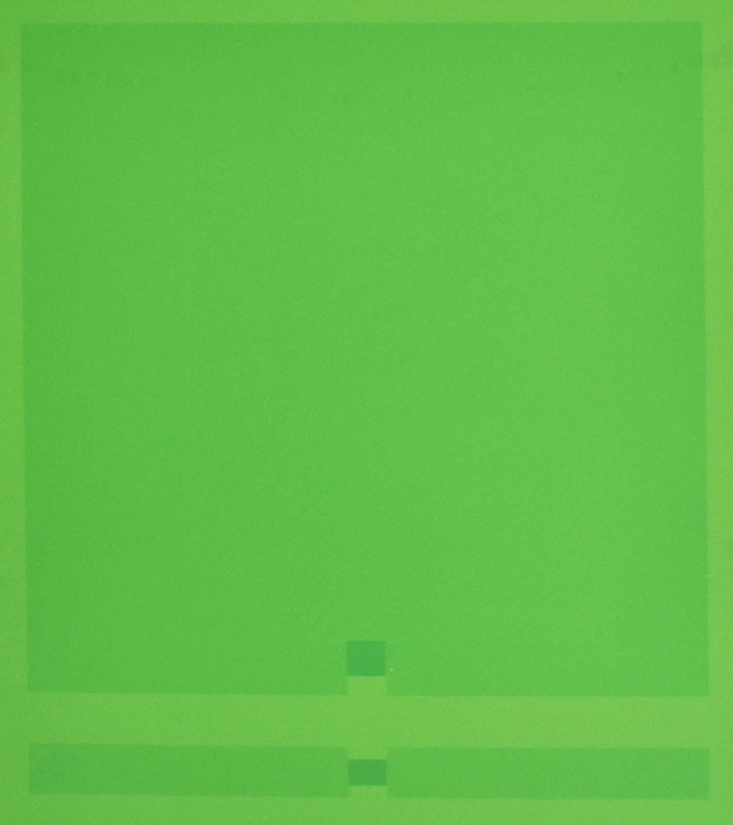 Rojo-Verde Rosso-Verde - Arte Italiano Minimalismo Abstracto PVC en venta 1