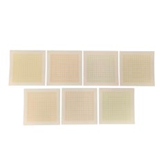 Serigrafie di A. Calderara, "Tre tempi a modulo quadrato: ventun frequenze" 1974