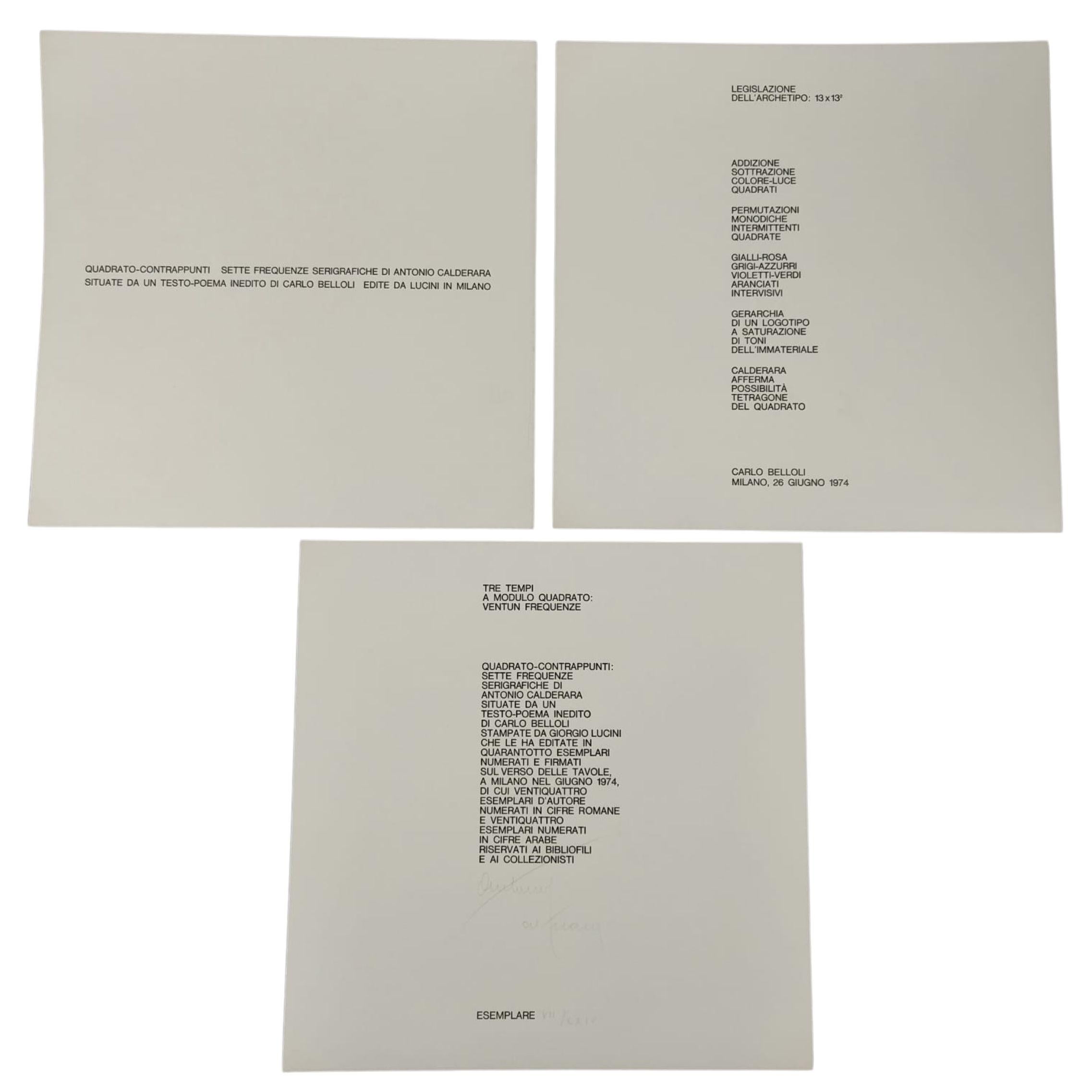 Serigrafie di A. Calderara, 