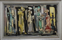 Antonio Calvo Carrion - Antonio Calvo Carrion (1921-1979) - Mid 20th Century Oil, Oferentes Antonio Calvo Carrion (1921-1979) - Mid 20th Century Oil, Oferentes