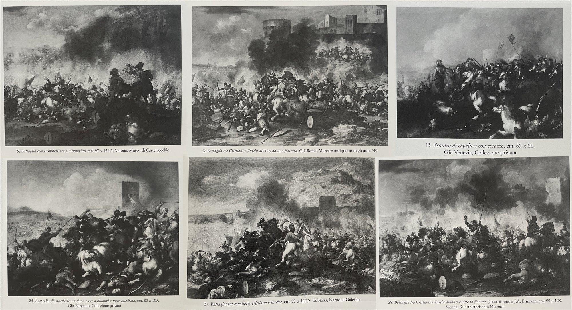Battle Cavalry Landscape Calza Paint 17/18th Century Oil on canvas Old master For Sale 7