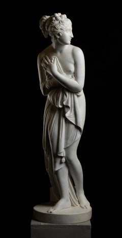 Antonio Canova (After) Marble Sculpture Of Venus Italica Uffizi Museum 19th