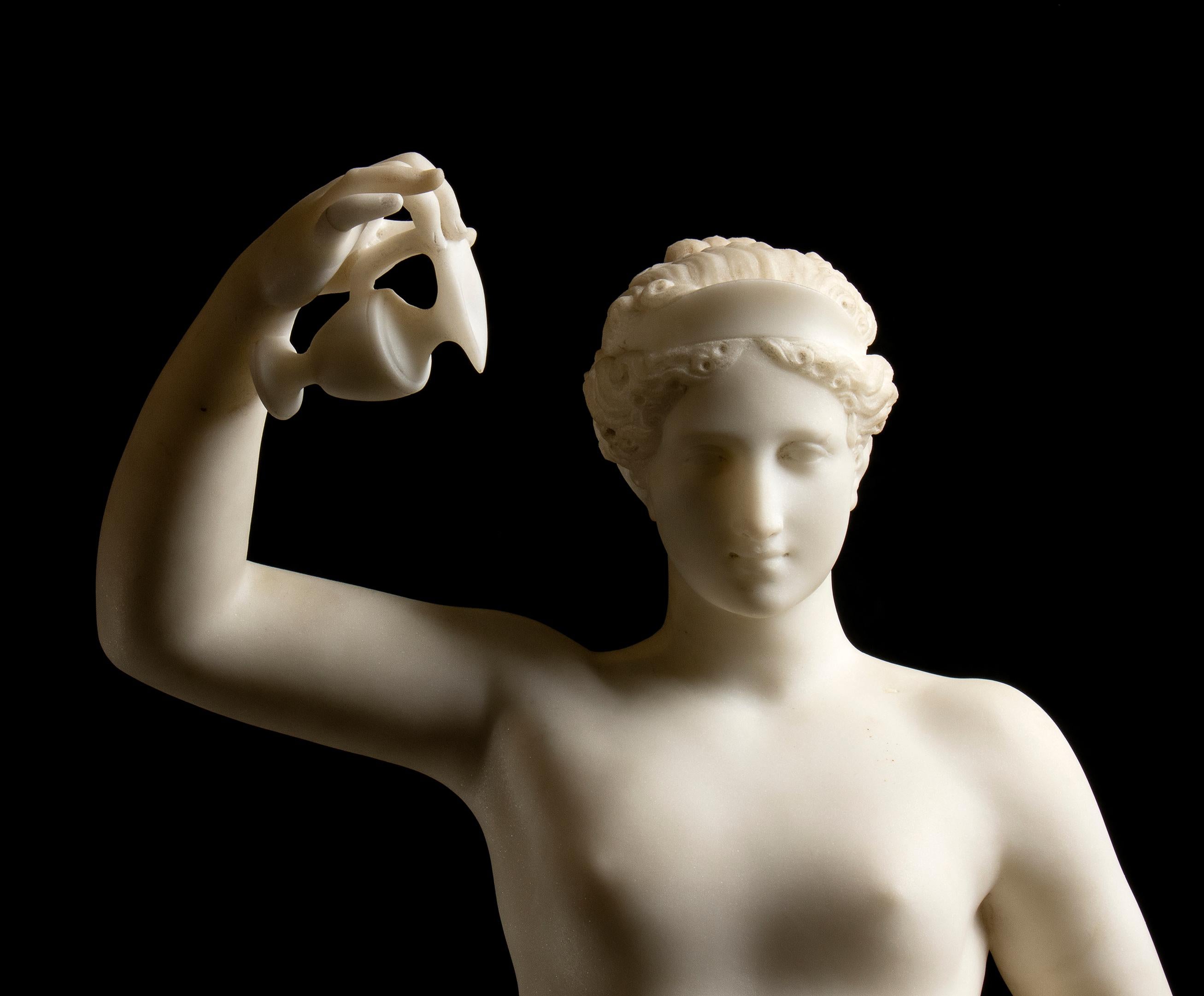 Antonio Canova Ebe Aprés Ebe White Marble Sculpture 19th Century Italian For Sale 12