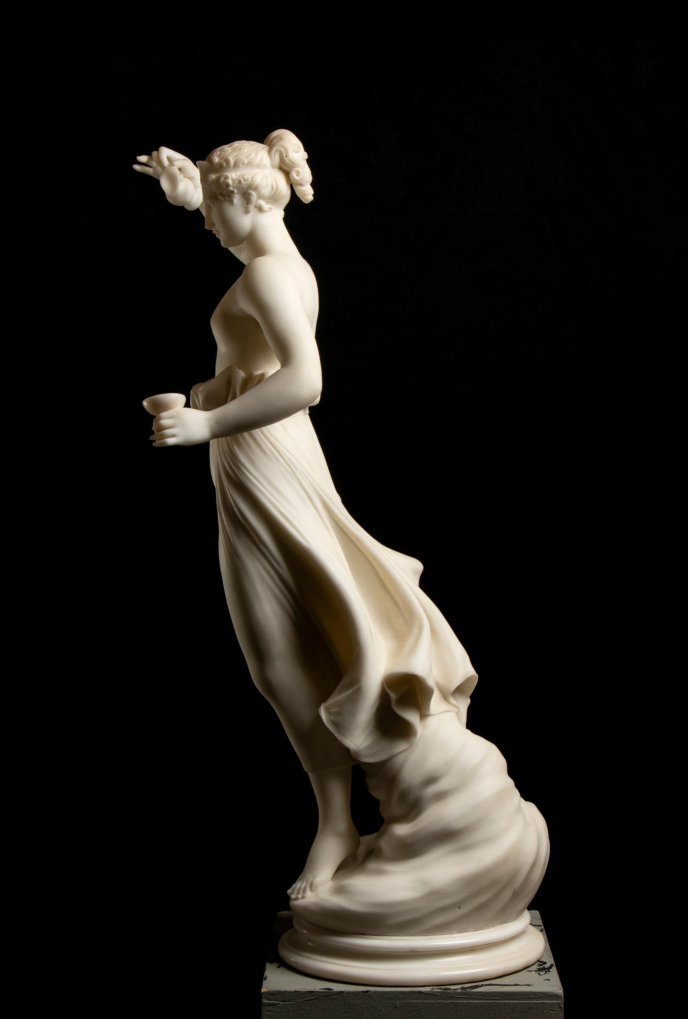 Antonio Canova Ebe Aprés Ebe White Marble Sculpture 19th Century Italian For Sale 3