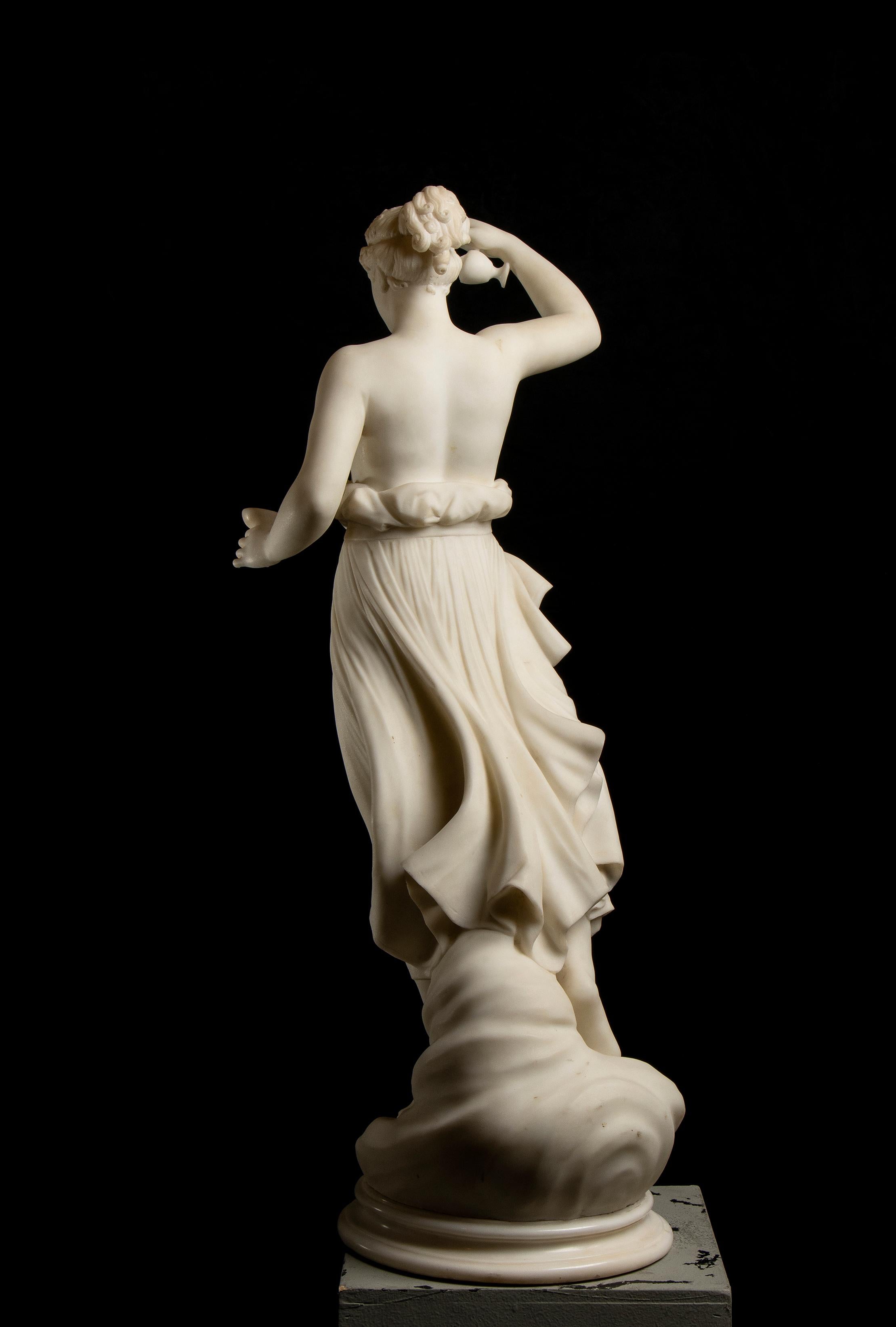 Antonio Canova Ebe Aprés Ebe White Marble Sculpture 19th Century Italian For Sale 5