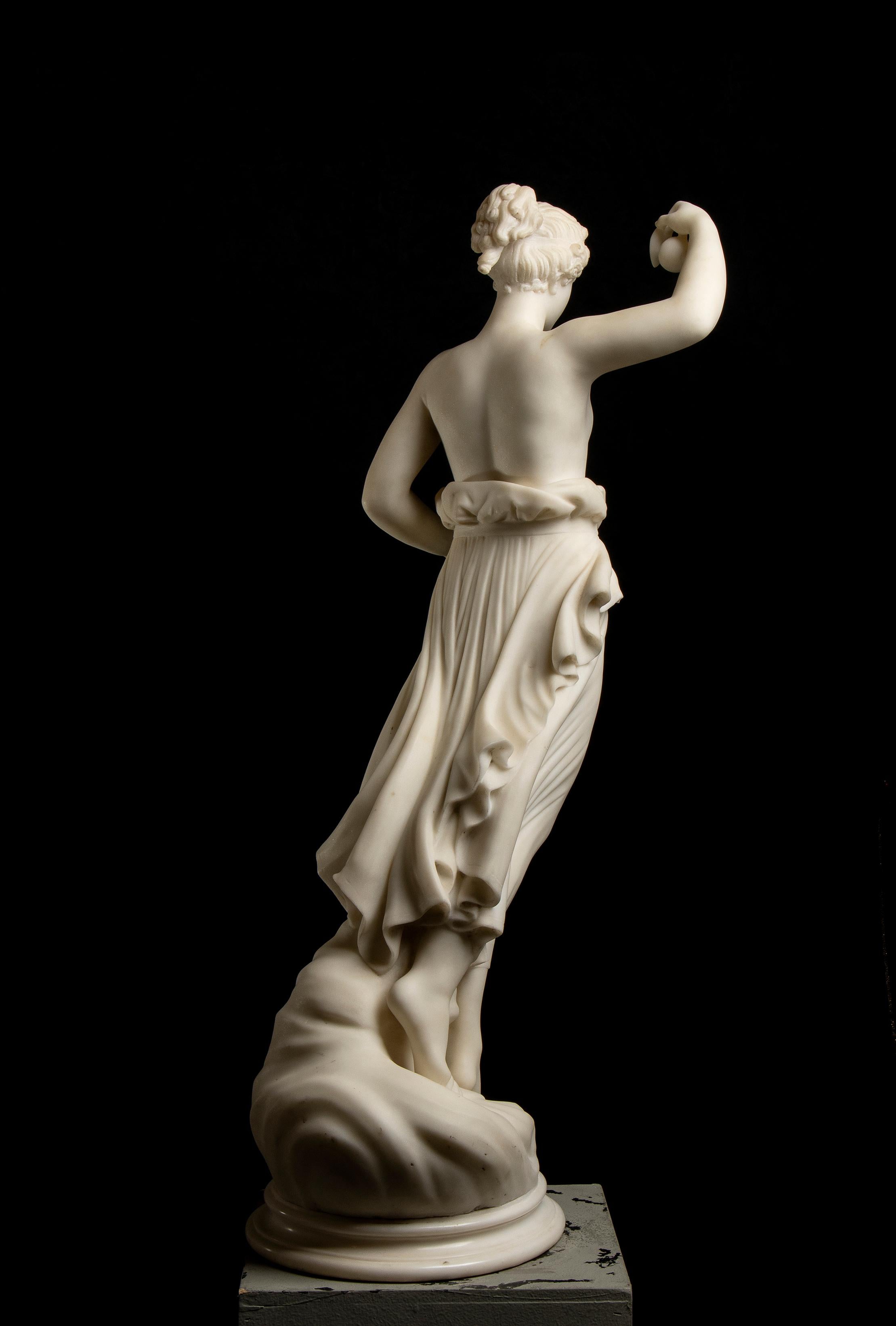 Antonio Canova Ebe Aprés Ebe White Marble Sculpture 19th Century Italian For Sale 7