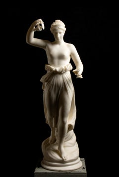 Antonio Canova Ebe Aprés Ebe White Marble Sculpture 19th Century Italian