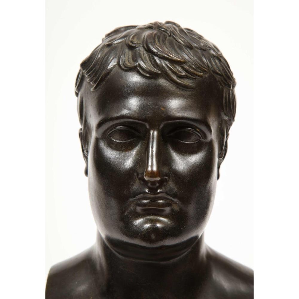 An exquisite French patinated bronze Herm Bust of Emperor Napoleon I, circa 1820 After Canova (1757–1822).  

Mounted on a solid square bronze and green marble base. Extremely fine quality sculpture.   

Signed Canova and has a foundry mark