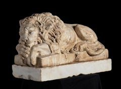 Scultura in marmo bianco Lyons Barocco italiano dopo Antonio Canova