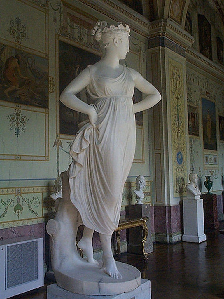 Neoclassical White Marble Sculpture of the DANCER 1870 For Sale at 1stDibs