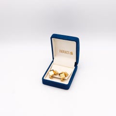 Antonio Cavelti 1970 For Birks Geometric Sculptural Earrings In 18Kt Yellow Gold