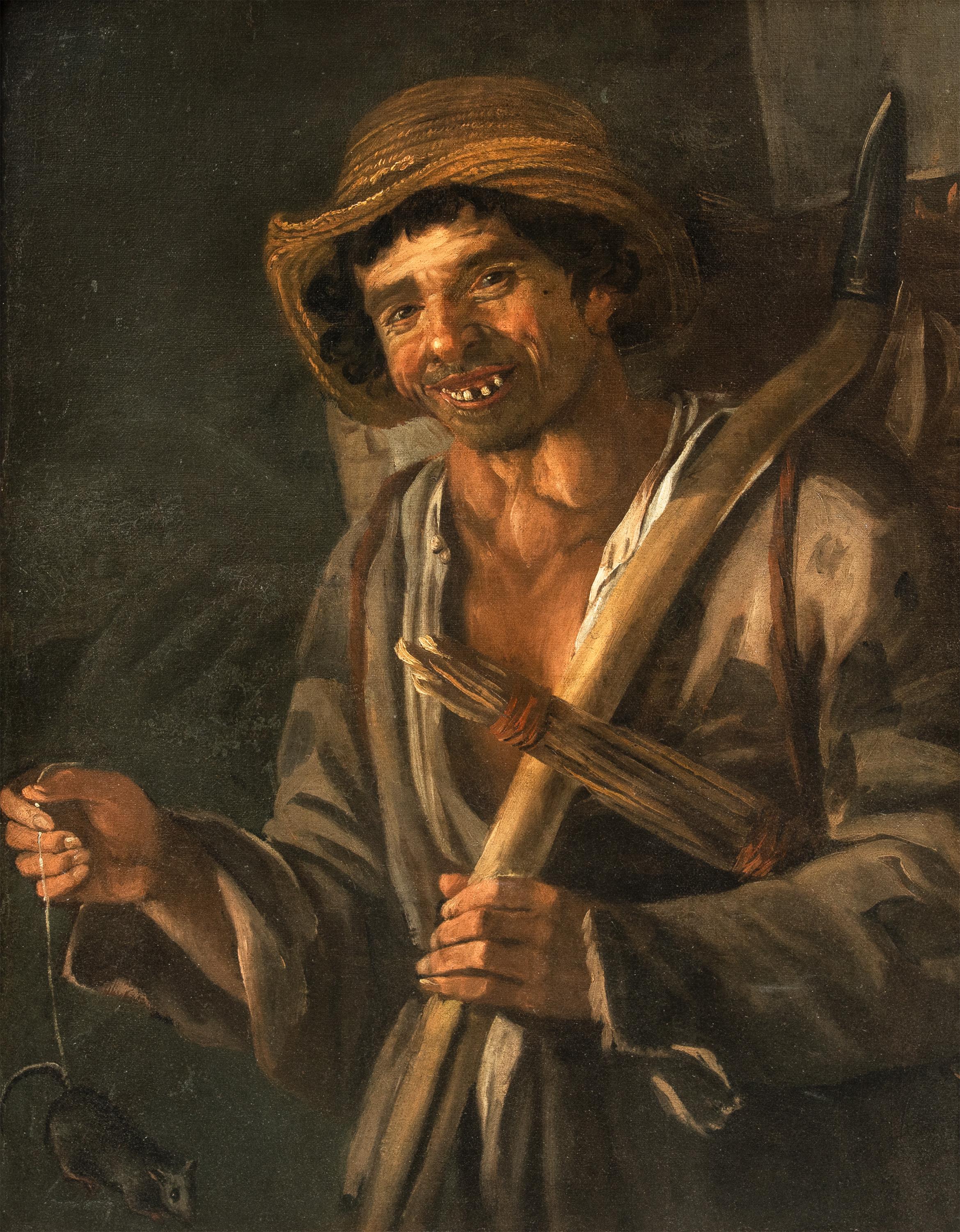 Antonio Cifrondi (Clusone 1656 - Brescia 1730) - Farmer with mouse.

87 x 69 cm without frame, 109.5 x 92.5 cm with frame.

Antique oil painting on canvas, in a carved wooden frame.

Provenance: Private collection, Pordenone (Italy).

Condition