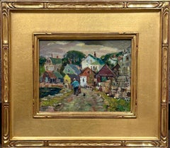 Antonio Cirino Oil Painting “Lobstermen’s Cove” Cape Ann Harbor Scene