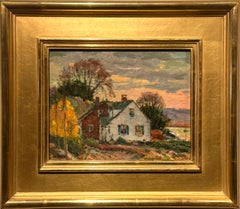 Antonio Cirino “Pigeon Cove Interior” Rockport Harbor Oil Painting