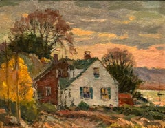 Antonio Cirino “Pigeon Cove Interior” Rockport Harbor Oil Painting