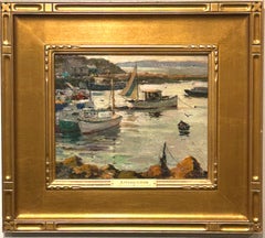 Antonio Cirino “Pigeon Cove” Rockport Harbor Oil Painting