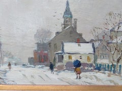 Antonio Cirino Winter Street Providence Landscape Oil Painting Salmagundi Club