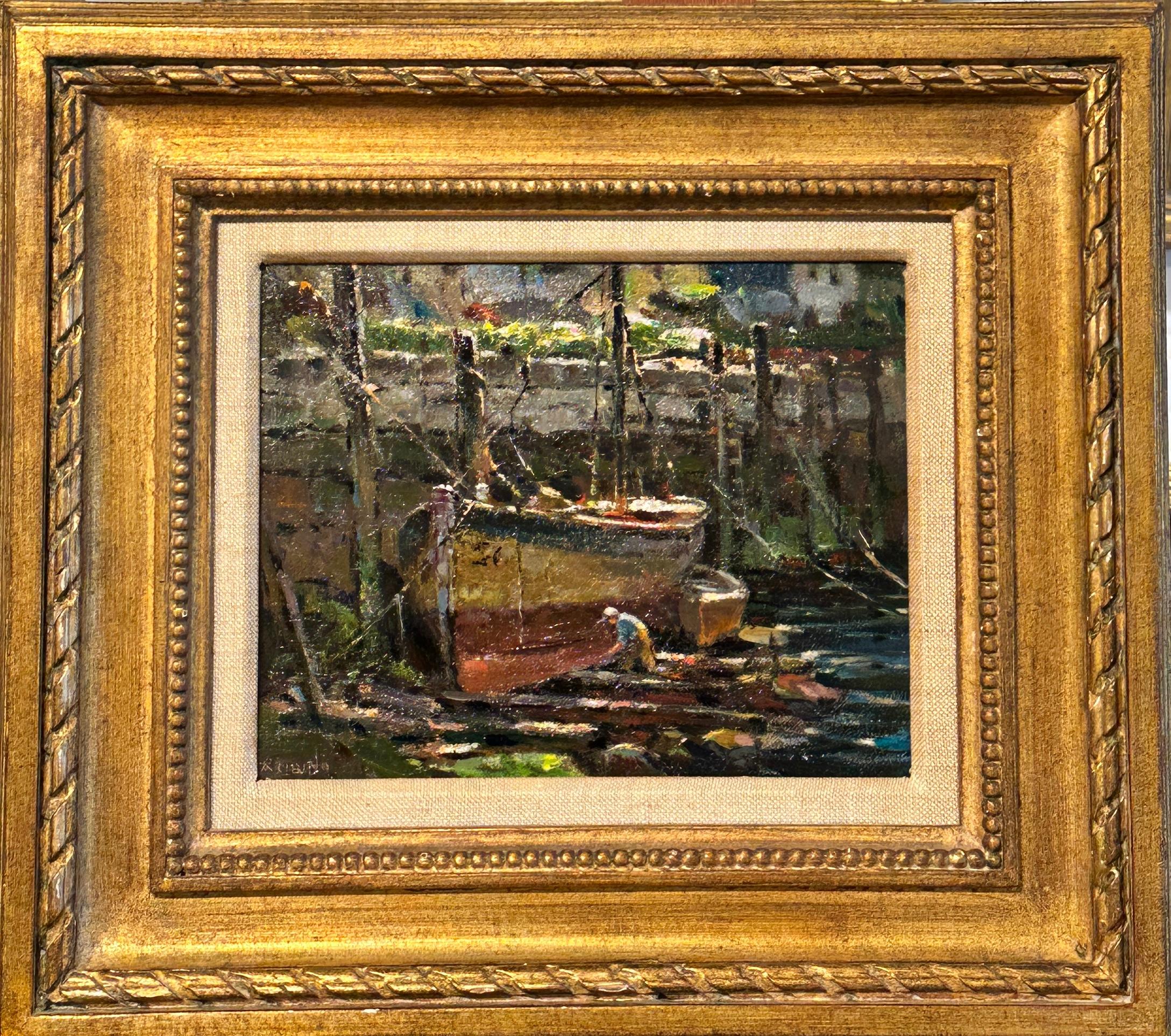 Antonio Cirino Fishing Boats (Rockport, MA), seascape by Cape Ann