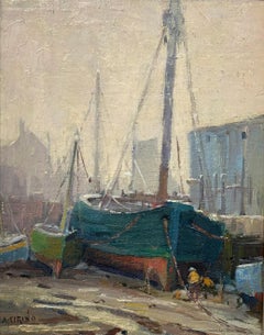 "Granite Boats" - Fisherman, Rockport, Cape Ann Artist, Boat Painting, seascape