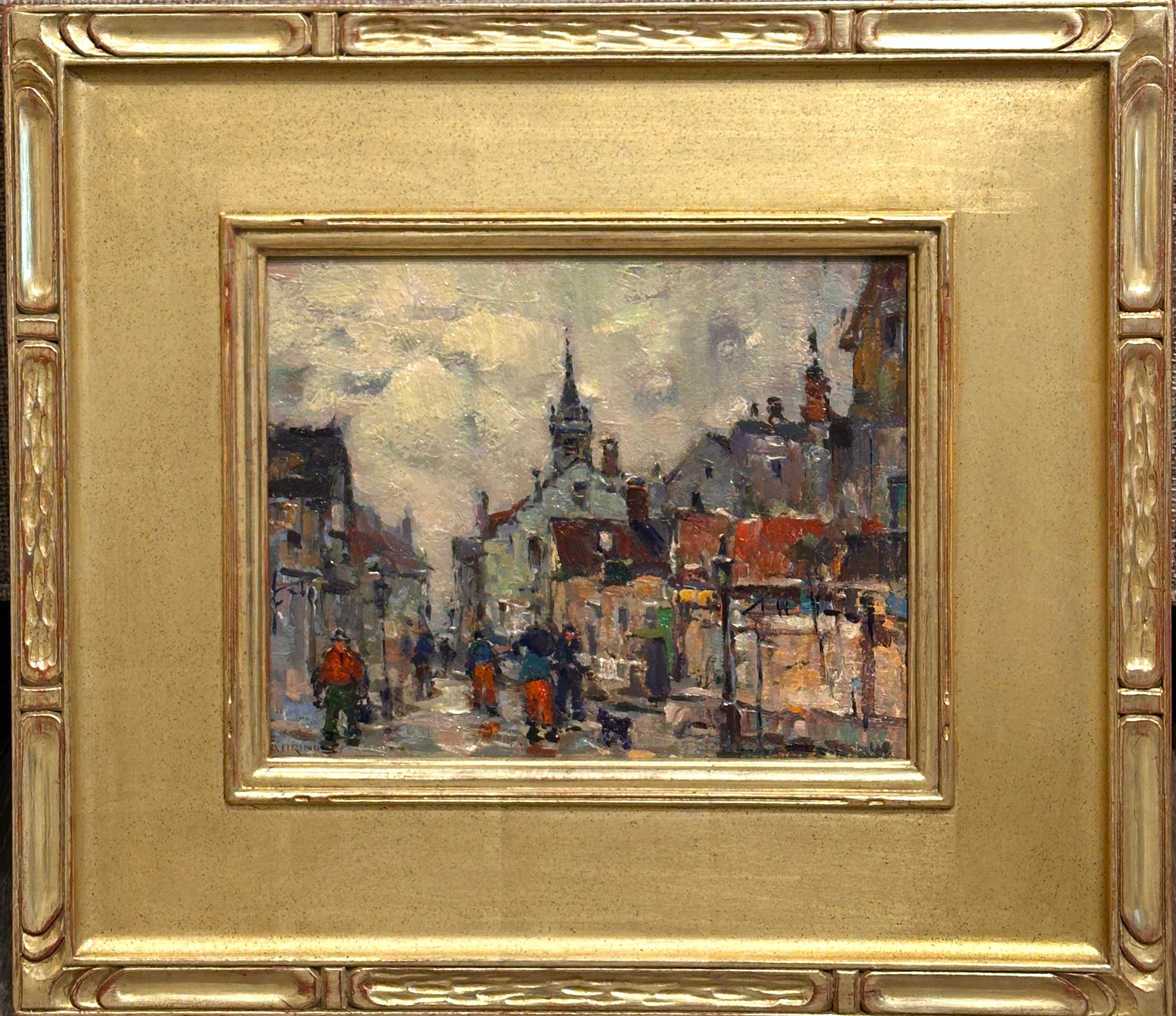 Impressionist Painter Rockport Art Association Antonio Cirino Street Scene For Sale 2