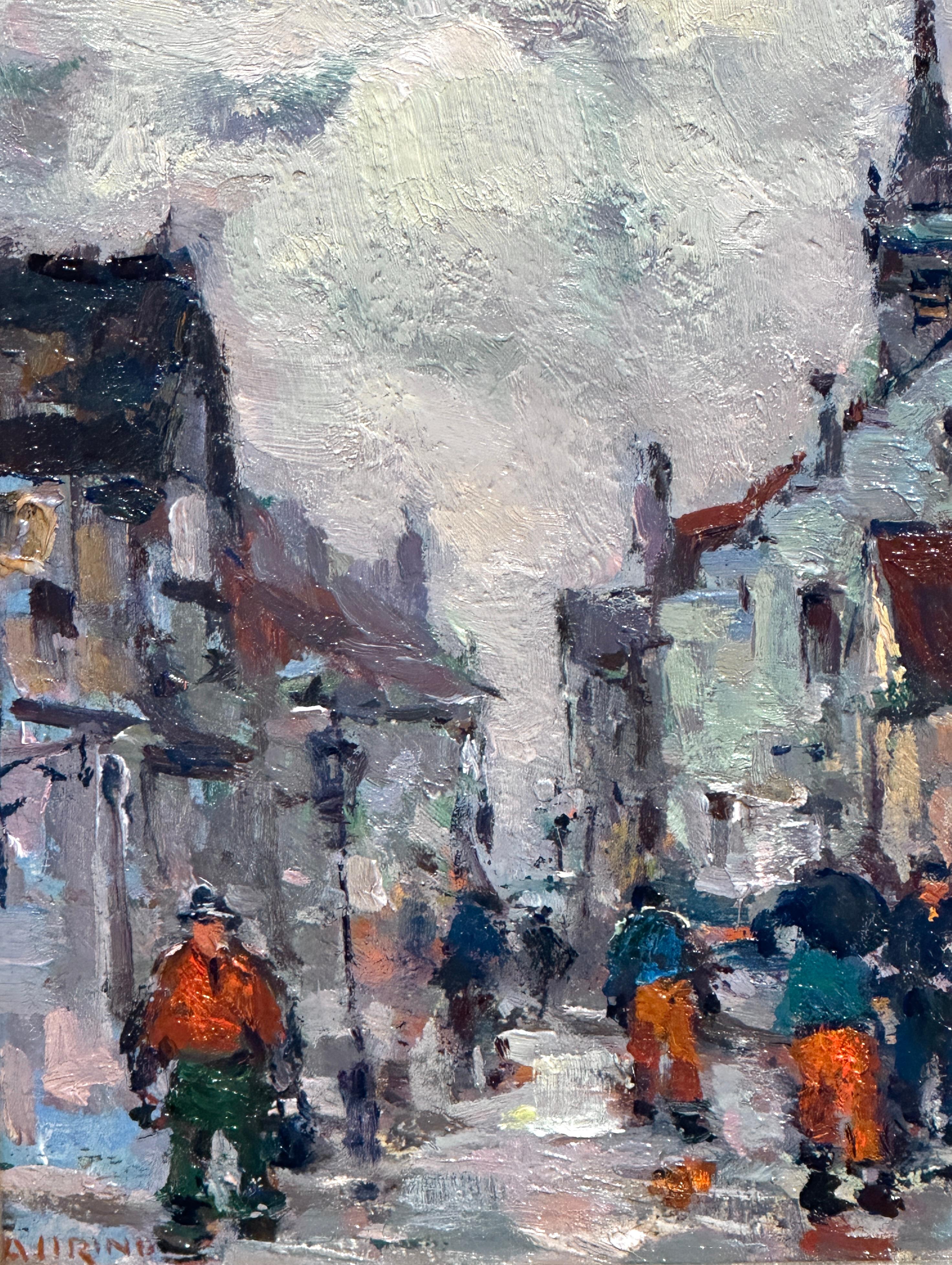 Impressionist Painter Rockport Art Association Antonio Cirino Street Scene For Sale 3
