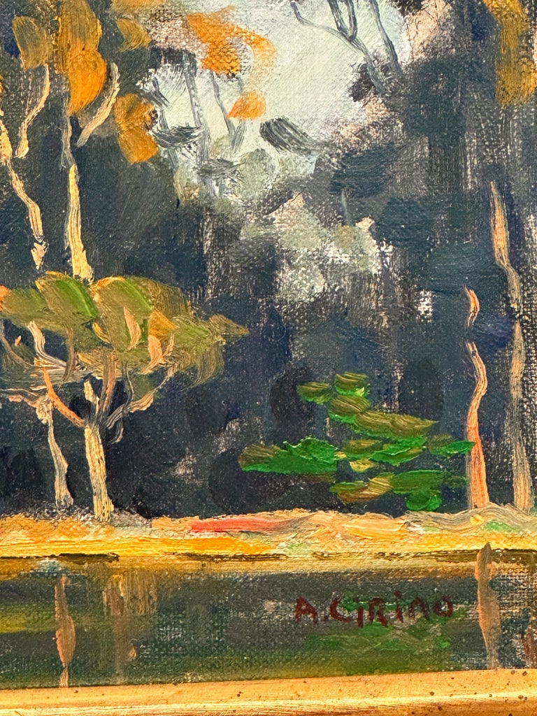 Antonio Cirino - Trees on a River by listed Cape Ann School artist ...