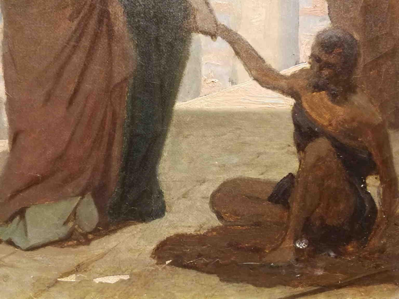 Dipinto religioso storico purista figurativo del XIX secolo toscano - Painting de Antonio Ciseri