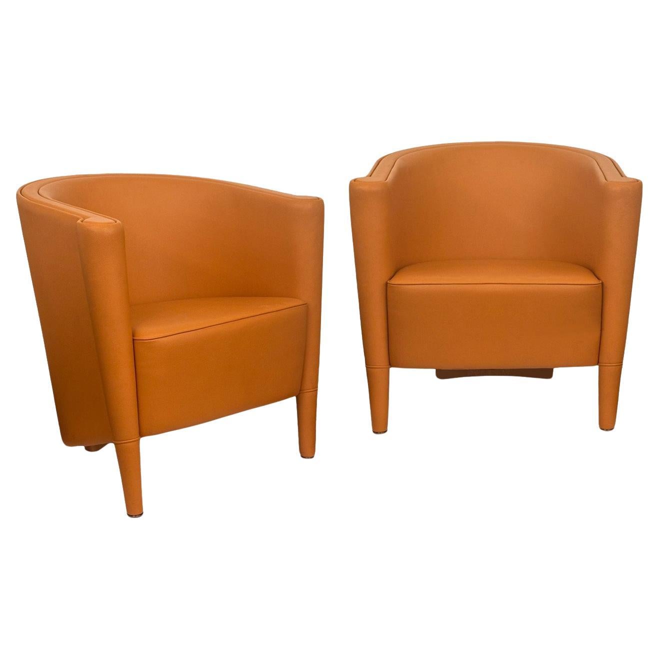 Antonio Citerrio for Moroso Pair of H1 Model, "Rich" Club Chairs 1989