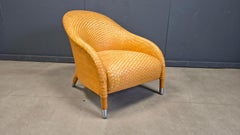 Fauteuil en cuir tressé Antonio Citterio, années 1980