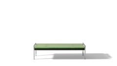 Antonio Citterio Esosoft Coffee Table, Aluminum & Fluted Glass, Italy