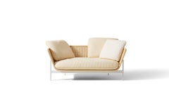 Antonio Citterio Esosoft Outdoor Sofa, Rattan & Stainless Steel, Italy