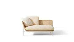 Antonio Citterio Esosoft Outdoor Sofa, Rattan & Stainless Steel, Italy